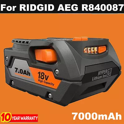 18V (7.0Ah) Li-ion Battery For AEG Ridgid R840083 R840085 R840087 L1815R L1830R • $48.98