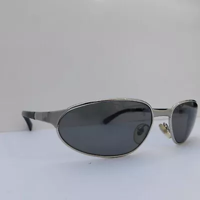 RAY BAN RB3107-W3164 VINTAGE Chrome/Black Wrap Sunglasses ITALY • $68