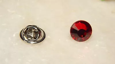 S/P Tie Tack/Cravat/Scarf/Lapel/Modesty Pin & 10mm Faceted Resin Stones - Unisex • £1.95