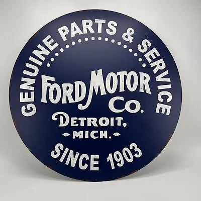 Vintage Style Ford Motor Co Genuine Parts & Service Large Sign Detroit MI  1903 • $99.99