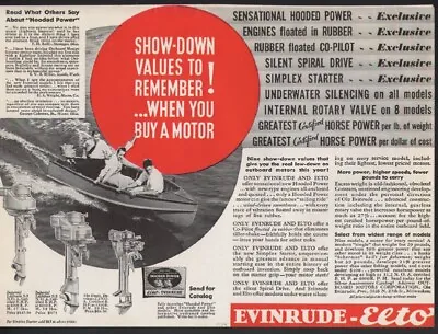 1934 Evinrude Elto Motor Engine Outboard Boat Nautical Sport Water Hooded  21821 • $28.95