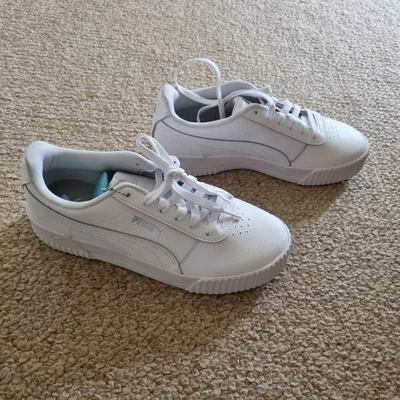 $50 • Buy BNIB Puma White Carina L  Womens White Sneaker Sz 40 Aus 9 US