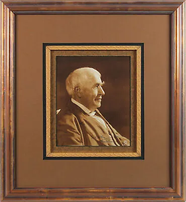 Thomas Edison To N.M. Rice Authentic Signed 8x10 Framed Photo BAS #AB77793 • $5999.99