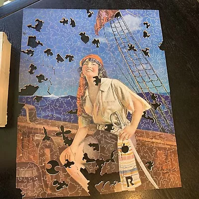 Vintage Pastime Wood Jigsaw Puzzle “The Love Pirate” 600+ Missing Pcs. 1917 • $80