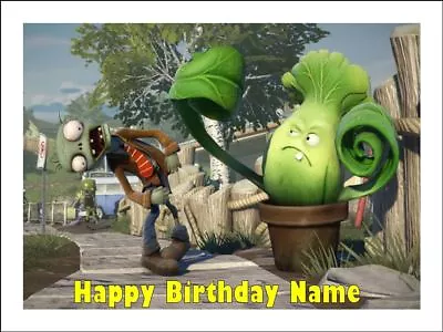 PLANTS Vs ZOMBIES Cake Toppers Edible Icing Image Birthday Decoration #3 • $10.89