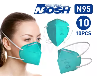 N95 Protective Disposable Face Mask Cover NIOSH Respirator Pack Of 10  • $19.95