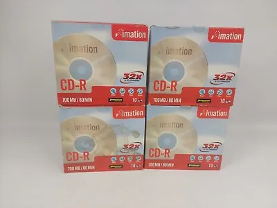 Imation CD-R 700MB 80 Min 4 Sealed Boxes 40 CDs In Total Sealed Recordable T591 • £8.99