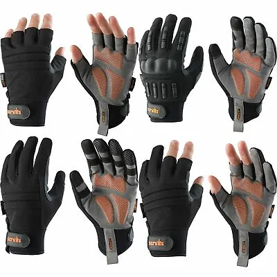 £9.95 • Buy Scruffs Work Gloves 2021 - Precision / Fingerless / Trade Work / Shock Impact