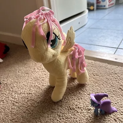 My Little Pony Trixie Lulamoon Mini Plastic Figure & Fluttershy Soft Plush Toy • £10