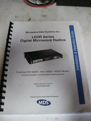GE Microwave Data Systems LEDR Radio Installation & Operational Guid (Lot#ID771) • $19.99