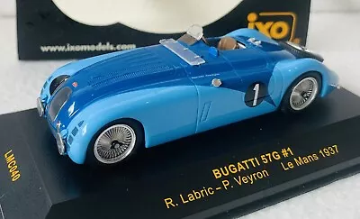 IXO 1:43 Bugatti 57G #1 Le Mans 1937 (LMC040) Labric / Veyron Like New • $55.45