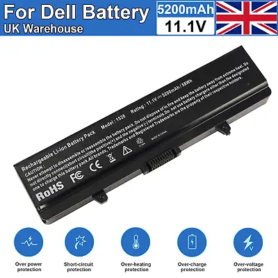 £13.99 • Buy Replace Battery For Dell Inspiron 1525 1526 1440 1545 1546 1750 GW240 X284G 58Wh