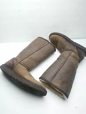 UGG Australia 5804 Classic Tall Bomber Brown Boots Womens Size 7 (shows Wear) • $34.99