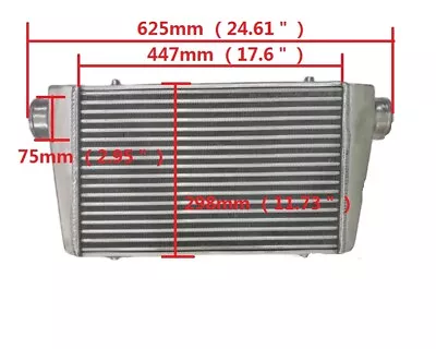 Universal 24  X 12  X 3  FMIC Aluminum Turbo Intercooler 3  Inlet / Outlet 76mm • $118