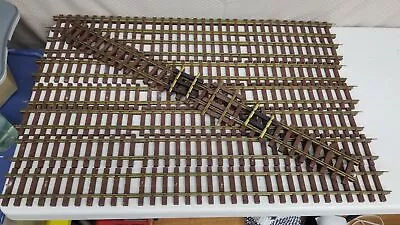 8 Pieces Lionel G Scale 36  Straight Brass Track Brown Ties 3' Shelf I1 • $57