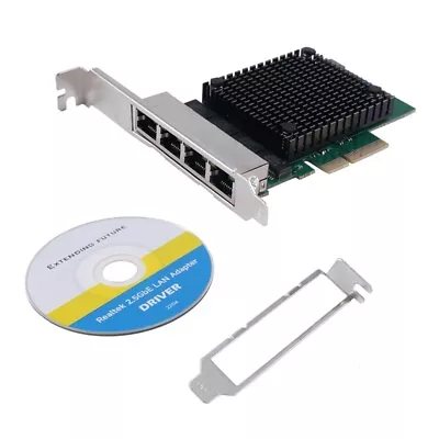 PCIE X4 2.5G Gigabit  Card RTL8125B 4 Port Ethernet  Card Desktop Server 1071 • $49.21