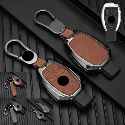 Zinc Alloy Leather Car Key Case Cover For Benz CLA CLS GLC GLA CLK GLK C300 C350 • $28.51