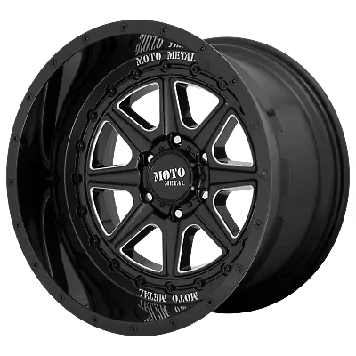 22x12 Moto Metal MO801 PHANTOM Gloss Black Milled Wheel 5x5 (-44mm) • $470.25