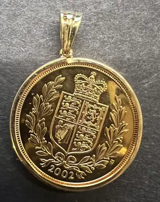 2002 Gold Sovereign. In Necklace Mount Happy 21st Birthday • £589