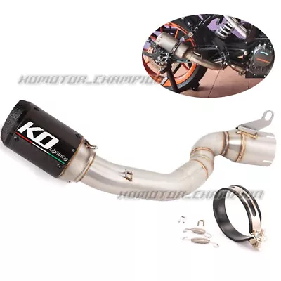 $112.56 • Buy 51mm Exhaust Tips Short Muffler Middle Link Pipe Modified For Duke 200 2020-2023