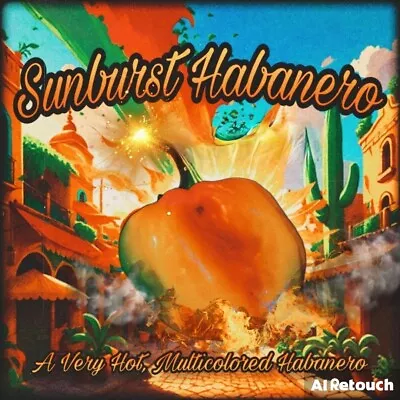 Sunburst Habanero (6 Seeds) - Very Hot! • $2.25