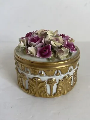 Vista Alegre (VA) Portugal Porcelain Bowl/box Roses On Lid • $145
