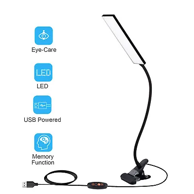 48LED USB Flexible Led Desk Lamp Dimmable Memory Read Study Desk Night Light  • £11.99