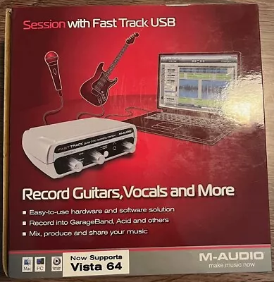 M-Audio Session With Fast Track USB - Record Guitars Vocals & More - BRAND NEW • $49.95