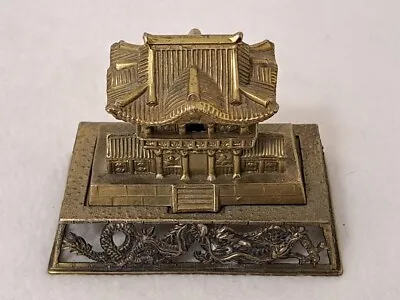 Brass Miniature Pagoda Temple Bonsai Zen Buddha Asian Terrarium Garden  • $52.90