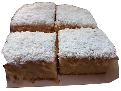  Home Made ICED/COCONUT CAKES X 8 Individual Squares   Free Postage    • £11.99