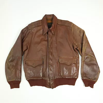 WW2 40’s Type A-2 Jacket J.A. Dubow Horsehide Leather Bomber Men’s Size 42 • $2374.99