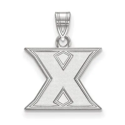 10k White Gold Xavier University Musketeers School Letter Logo Charm Pendant • $177.99
