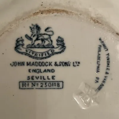 Antique John Maddock & Sons Vitrified Seville  Platter #250118 RARE • $400