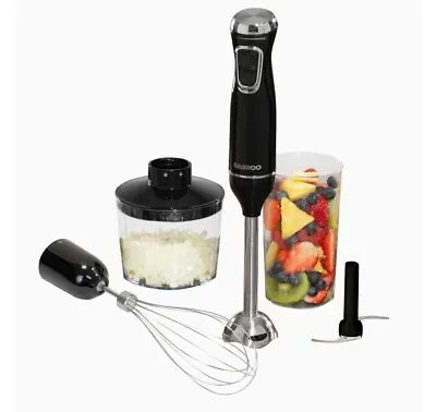 Daewoo Silver Hand Blender Set With Turbo Boost Function & 600w Black • £18.99