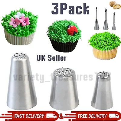 Stainless Steel Grass Cake Decorating Tip Piping Pastry Icing Nozzles UK Free PP • £6.97