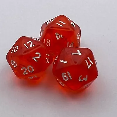 3 X D20 - Gem - Polyhedral Dice - D&D - Game - Geek - Board Games. • £1.99