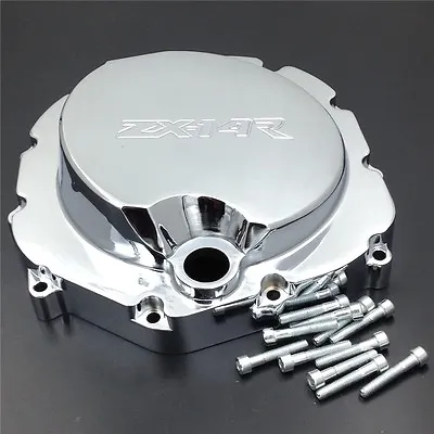 $77.77 • Buy Engine Clutch Cover For Kawasaki Zx14R Zzr1400 06-22 Chrome Right Billet Aluminu