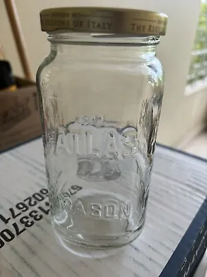 Atlas Mason Glass Jar 16 Oz With Classico Lids Vintage- Lot Of 3 • $19.99