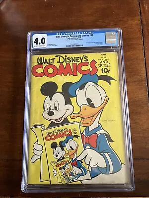 Walt Disney's Comics And Stories #33 CGC Mickey Mouse Donald Duck Infinity Cover • $480