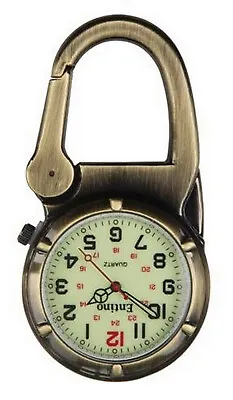 Entino Brand Antique Bronze Clip On Carabiner Sturdy FOB Watch Military Style • £12.49