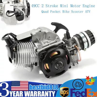 49CC 2Stroke Mini Motor Engine For Pocket Mini Quad Bike Scooter ATV Pull Start  • $70.30