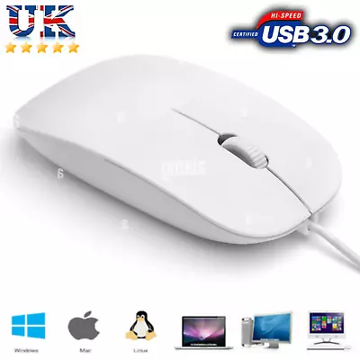 £3.85 • Buy Wired USB Optical Mouse For Pc Acer Laptop Computer Scroll Wheel White Mice UK