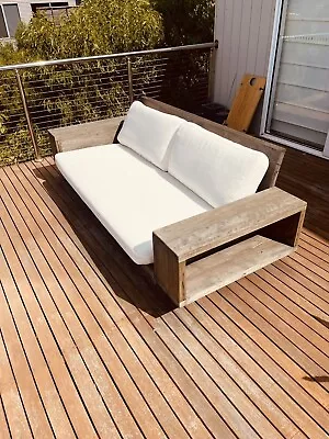 $400 • Buy Outdoor Sofa Reclaimed Wood Hand Made In Byron Bay. Modular, Like New