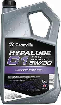 Granville 5w30 C1 Fully Synthetic Engine Oil 5L Low Saps STJLR: 03.5005 0672 • £27.95