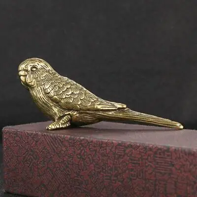Metal Budgie Figurine Desk Ornament Statue Sculpture Parakeet Budgerigar Parrot • £14.10