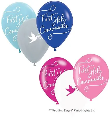 6 1st First Holy Communion Helium/Air 11  Latex Balloons Party Decorations • £2.24