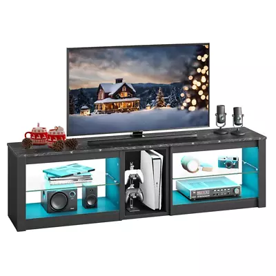 TV Stand For Tvs Up To 70 Inch Gaming Entertainment Center For PS5 LED TV Cabi • £148.61