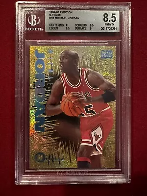 1994-95 SkyBox Emotion #N3 Michael Jordan N-tense BGS 8.5. Has 9.5 Corners! • $279.99