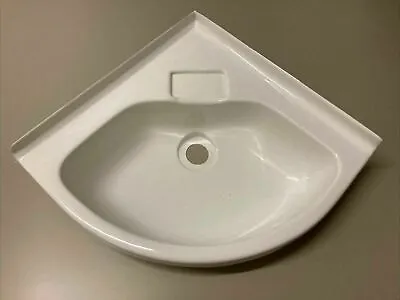 £22.45 • Buy Caravan Motorhome Boat Bathroom White Plastic Corner Vanity Sink Bowl Camper Van