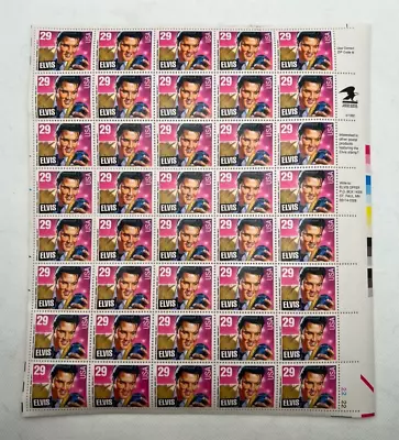 Elvis Presley Stamps USPS Rock & Roll 1992 Full Sheet Of 40 - 29 Cent + More • $270